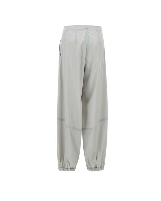 Herno White Funktionale Garderobe Perlgraue Hose