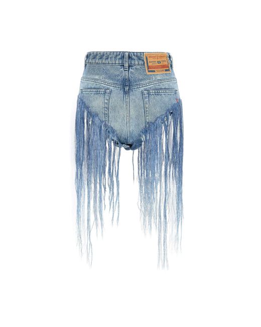 DIESEL Blue Fransige Blaue Denim-Shorts