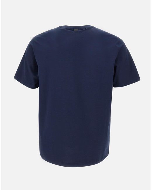 Herno Blaues T-Shirt Aus Superfeiner Baumwolle Für Herren in Blue für Herren
