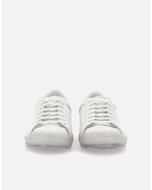 Kiton Italienische Ledersneaker Mit Türkisfarbenem Absatz in White für Herren