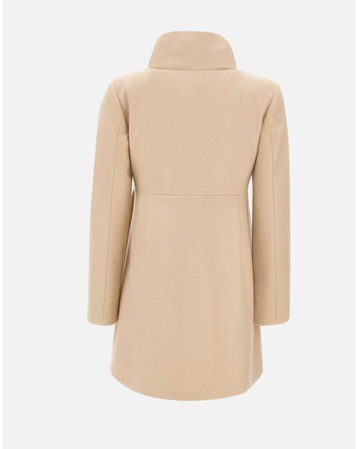 Fay Natural Romantic Cream Wool Blend Coat