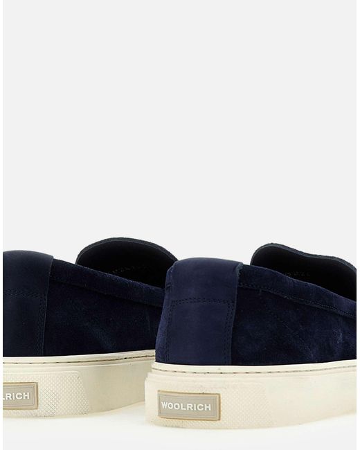 Woolrich Marineblaue Wildleder-Slipper in Blue für Herren
