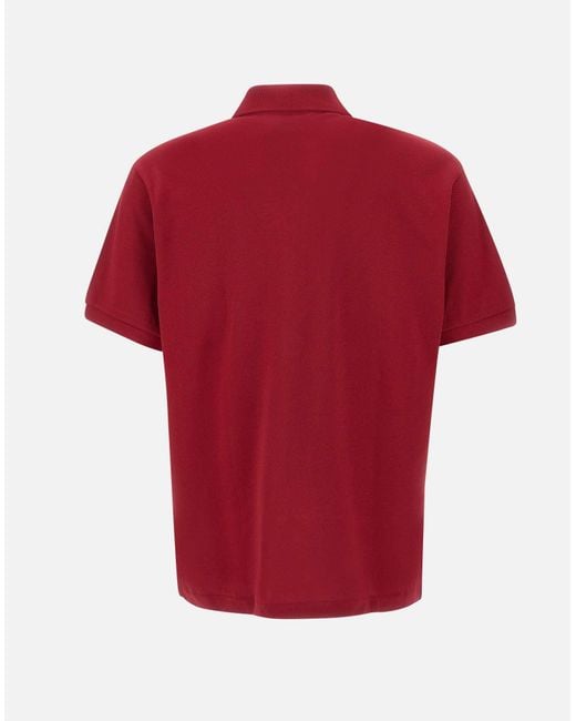 Lacoste Rotes Poloshirt Aus Piqué-Baumwolle in Red für Herren