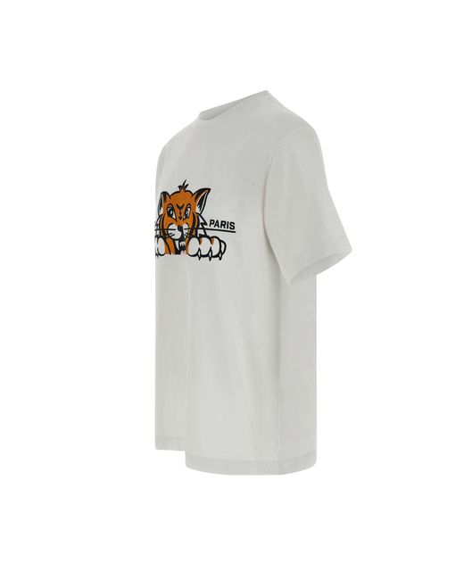 KENZO Gots Glücklicher Tiger Baumwoll-T-Shirt in Gray für Herren