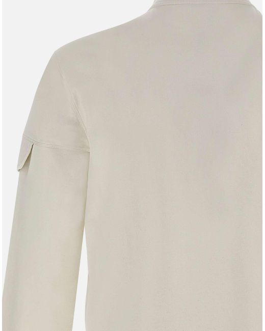 Woolrich Extraleichtes Baumwoll-Sweatshirt Mit Reißverschluss, Milchig Weiß in White für Herren