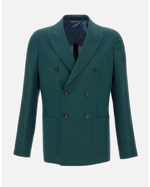 Paul Smith Flaschengrünes Zweireihiges Sakko in Green für Herren