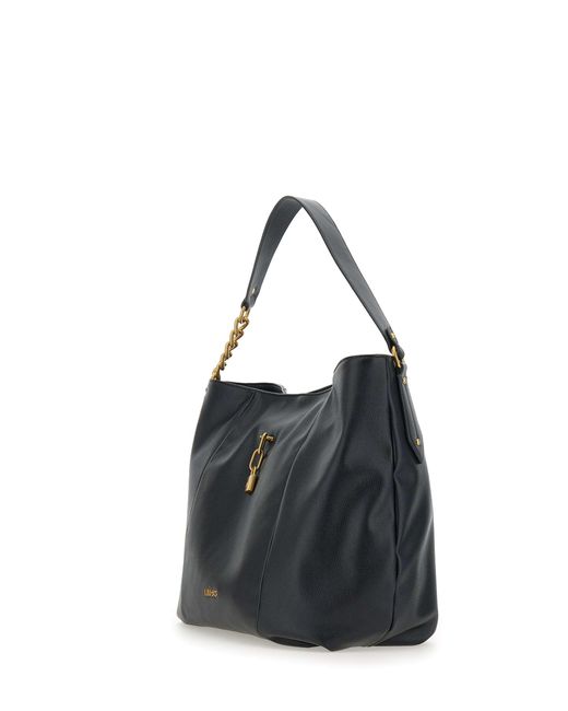 Liu Jo Black Ecs Hobo Vegane Leder Schultertasche