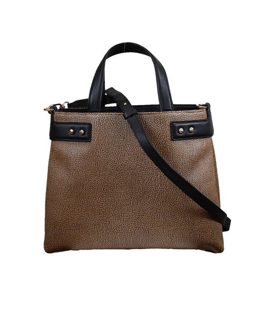 Borbonese Brown Rüstungsbeige Damen Tasche