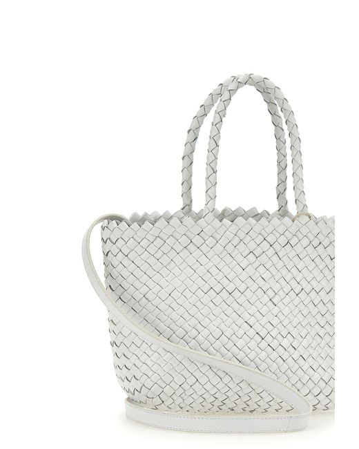 Dragon Diffusion White Mini Inside Out Milchleder Handtasche