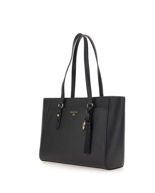 Michael Kors Black Lg Mf Tz Tote Shopper-Tasche Aus Leder