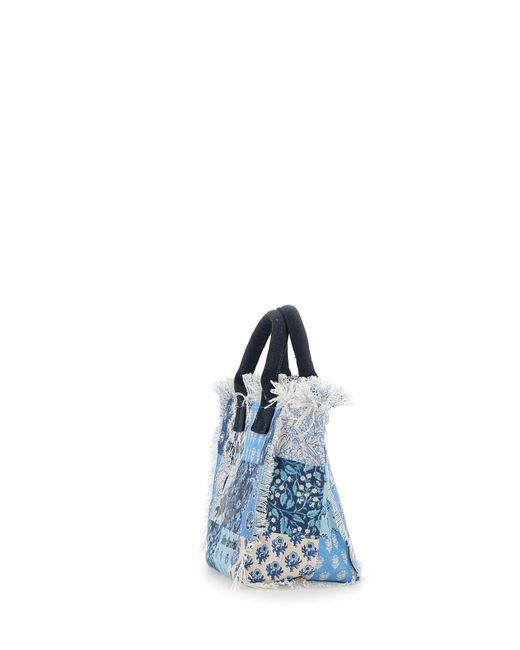 Mc2 Saint Barth Blue Colette Radical Patch Canvas Tasche