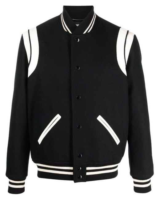 Saint Laurent Black Teddy Bomberjacke