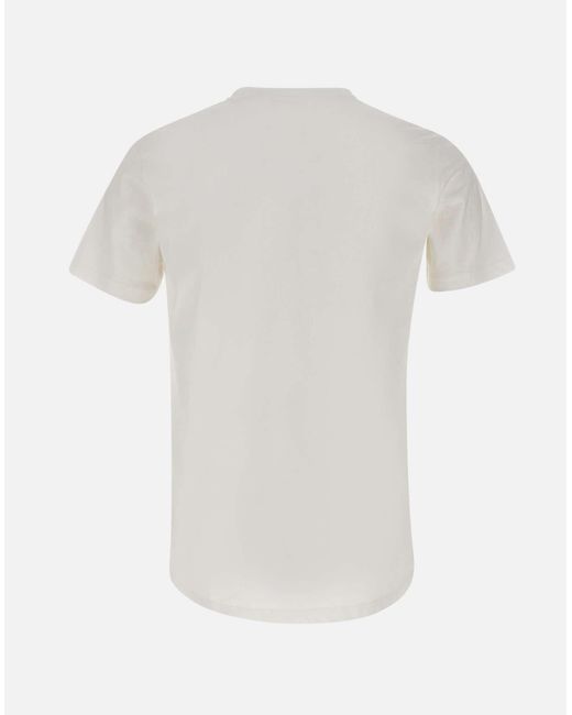 Paul Smith Weißes T-Shirt Aus Bio-Baumwolle Mit Gegenüberliegendem Totenkopf in White für Herren