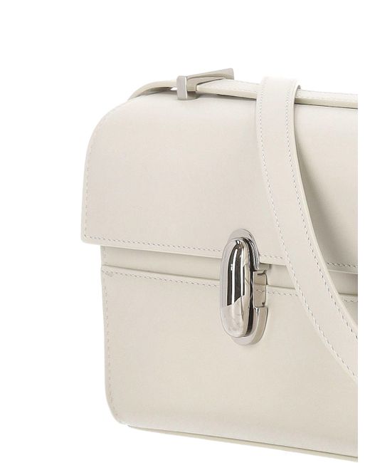 SAVETTE Natural Die Symmetry Tasche Aus Weißem Leder