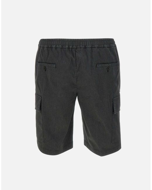 Devore Ischia Schwarze Cargo-Shorts in Gray für Herren