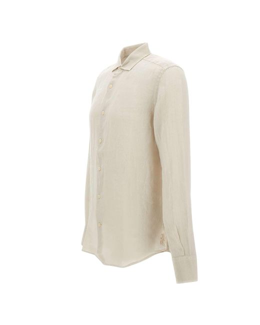 Mc2 Saint Barth Pamplona Leinenhemd in White für Herren
