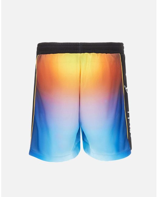 Casablanca Mehrfarbige Batik-Mesh-Shorts in Blue für Herren