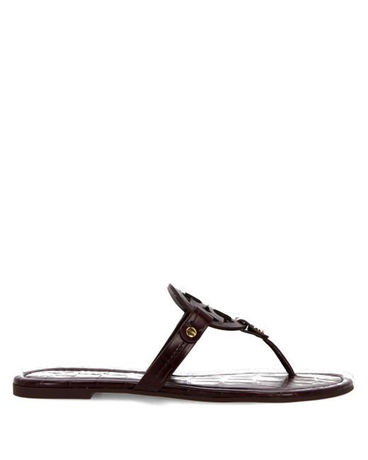 Tory Burch Brown Miller Burgunder Sandalen