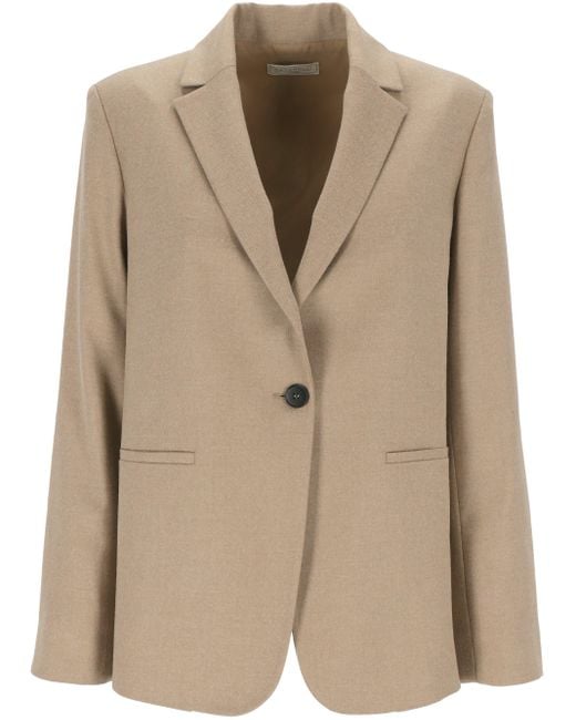 Antonelli Natural Single-Breasted Jacket With Pockets