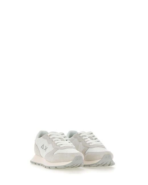 Sun 68 White Ally Weiße Glitzer-Sneaker