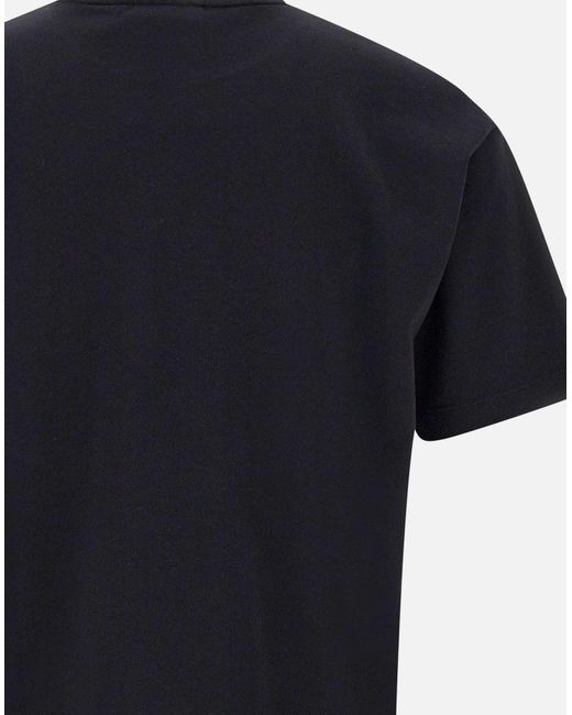 Drole de Monsieur Klassisches Slogan Schwarzes Baumwoll-T-Shirt in Blue für Herren