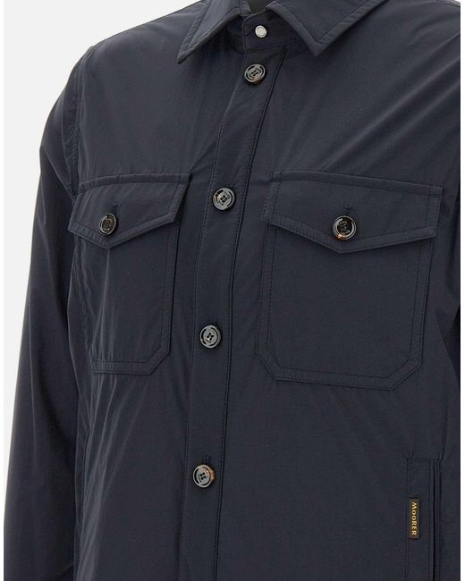 Moorer Blaue Stretchjacke Ade in Blue für Herren