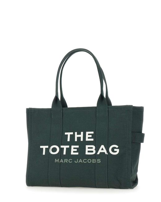 Marc Jacobs Black Große Grüne Leinentragetasche