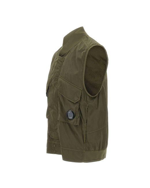 C P Company Olivgrüne Chromweste in Green für Herren