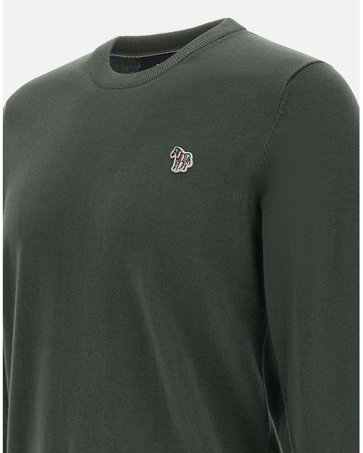 Paul Smith Grüner Bio-Baumwollpullover in Green für Herren