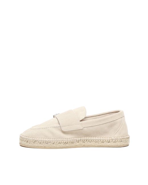 Eleventy Leder-Espadrilles Mit Schnallen in Natural für Herren