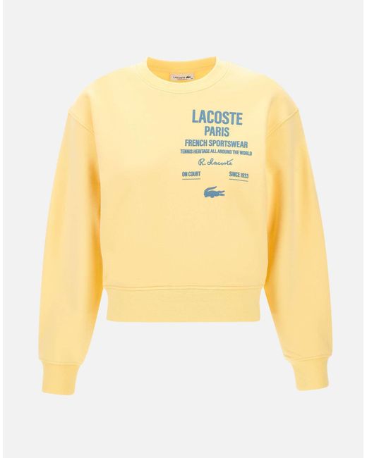Lacoste Yellow Kanariengelbes Oversize-Sweatshirt