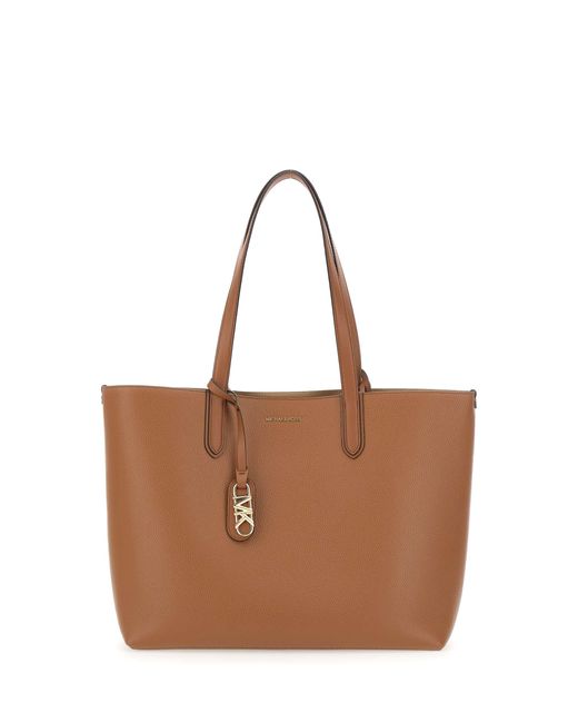 Michael Kors Brown Braune Xl-Umkehrtasche Aus Leder