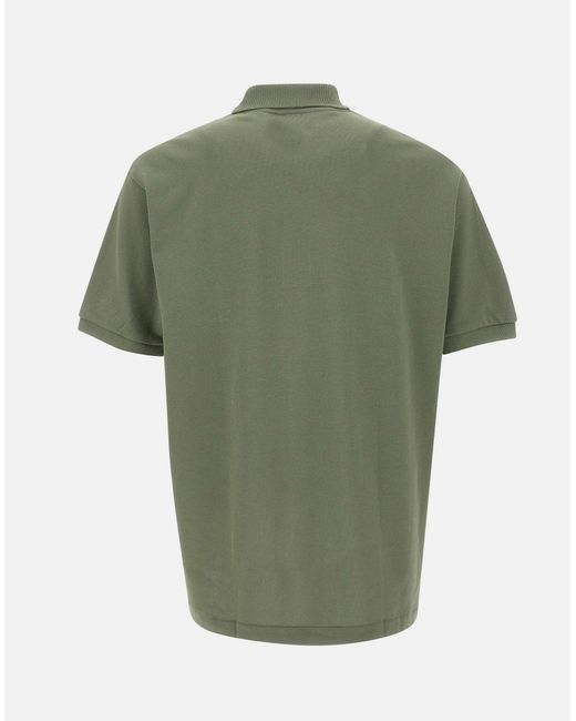 Lacoste Grünes Piquet-Baumwoll-Poloshirt in Green für Herren