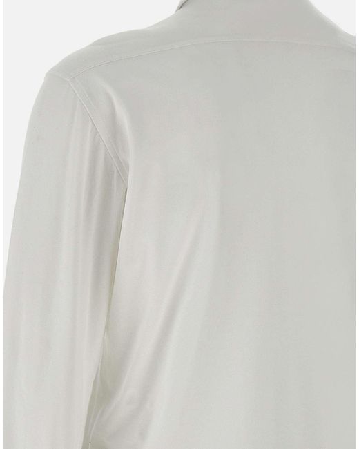 Rrd Weißes Stretch-Baumwollhemd in White für Herren