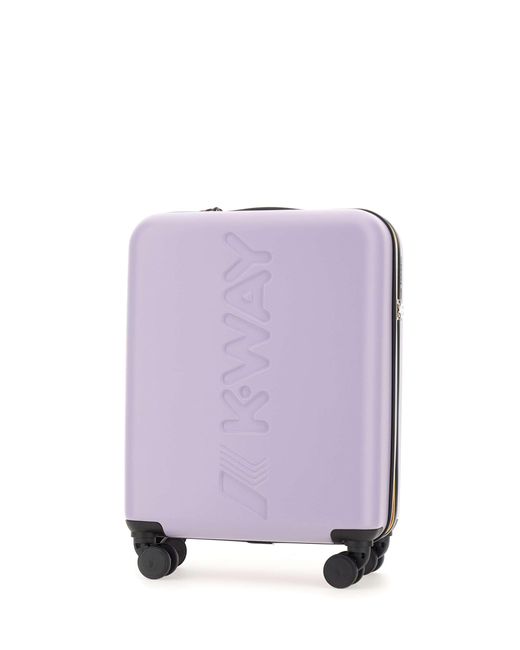 K-Way Purple Cabin K-Air Small Lilac Trolleyproptypesikonische Mehrfarbige Streifen
