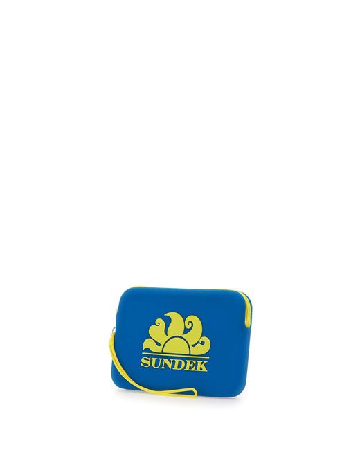 Sundek Blue Gummi-Mini-Clutch