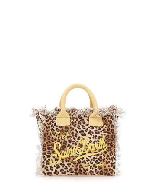 Mc2 Saint Barth Metallic Tasche Mit Tiermuster Und Fransen Colette