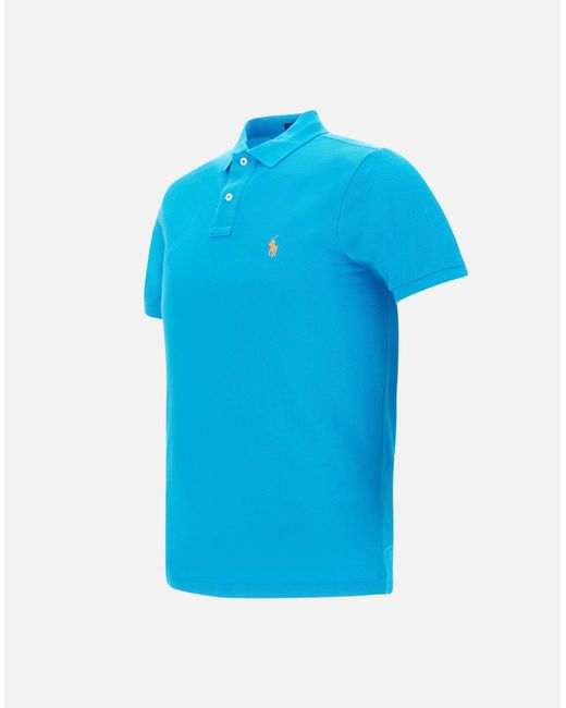 Polo Ralph Lauren Intensives Türkisfarbenes Piquet-Poloshirt Aus Baumwolle in Blue für Herren