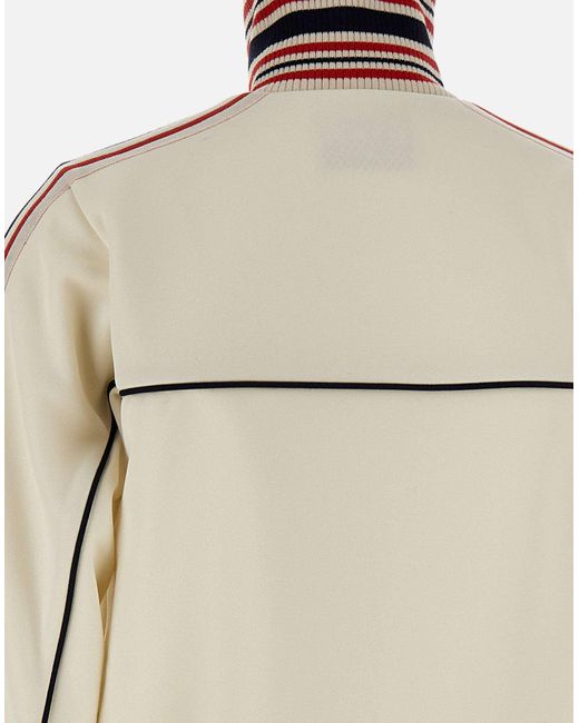 Golden Goose Deluxe Brand Natural Sweatshirt Aus Italienischer Baumwolle Mit Mehrfarbigen Profilen