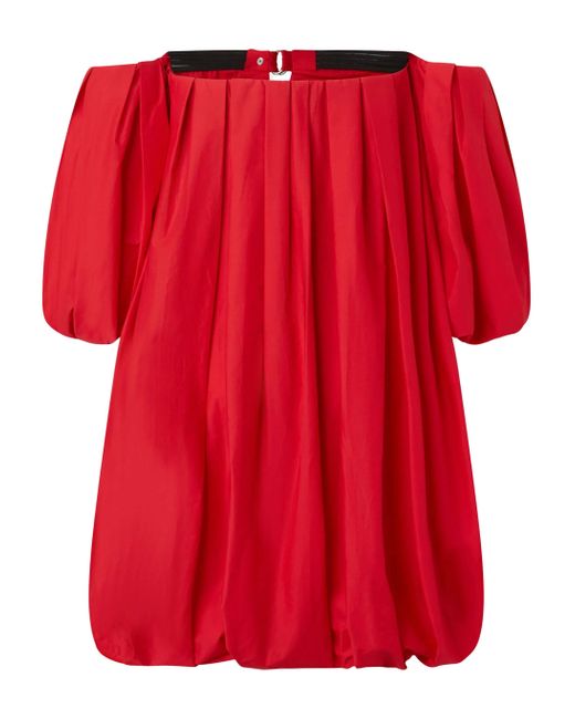 Pinko Red Bert Cotton-Ballonkleid