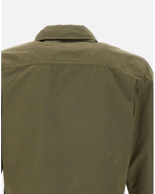 Woolrich Militärgrüne Overshirt-Jacke Aus Gabardine-Baumwolle in Green für Herren