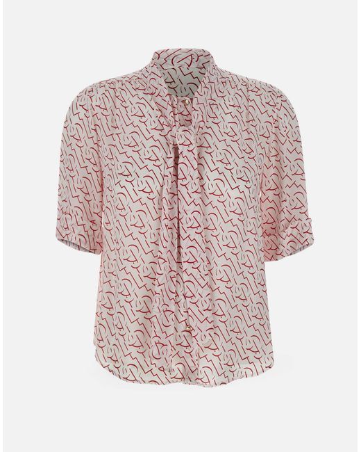 Liu Jo Pink Geometrisch Gemusterte Viskosebluse
