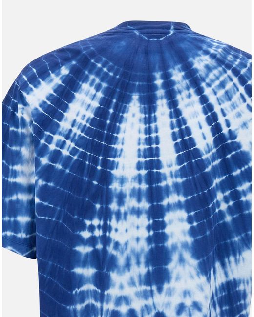 Marcelo Burlon Aop Soundwaves Over Tee Baumwoll-T-Shirt Wave Optics in Blue für Herren