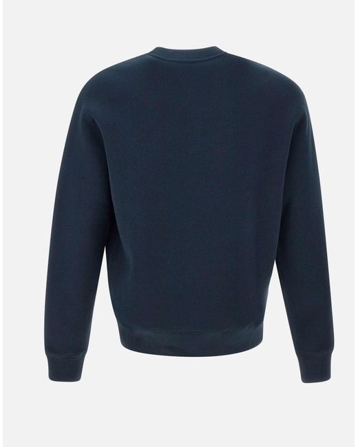 Maison Kitsuné Blue Handwriting Logo Sweatshirt for men