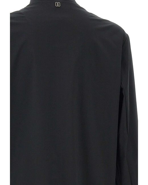 DUNO Schwarze Stretch-Wolljacke in Blue für Herren