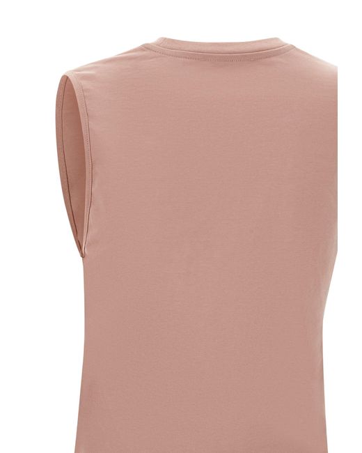 Iceberg Pink Pulverrosa Ärmelloses Baumwolloberteil