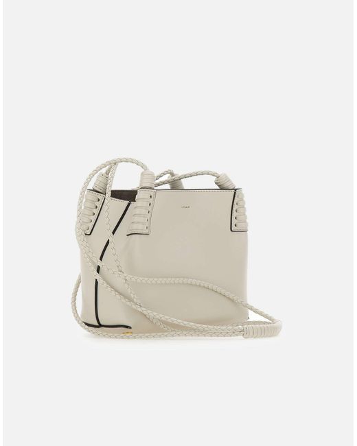 Etro Natural Libra Mini Schultertasche Aus Weißem Leder