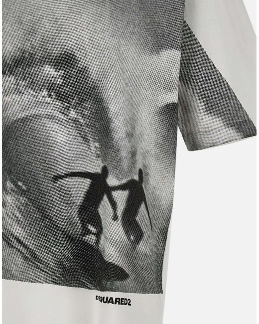DSquared² Lockere Passform Baumwoll-T-Shirt in Gray für Herren