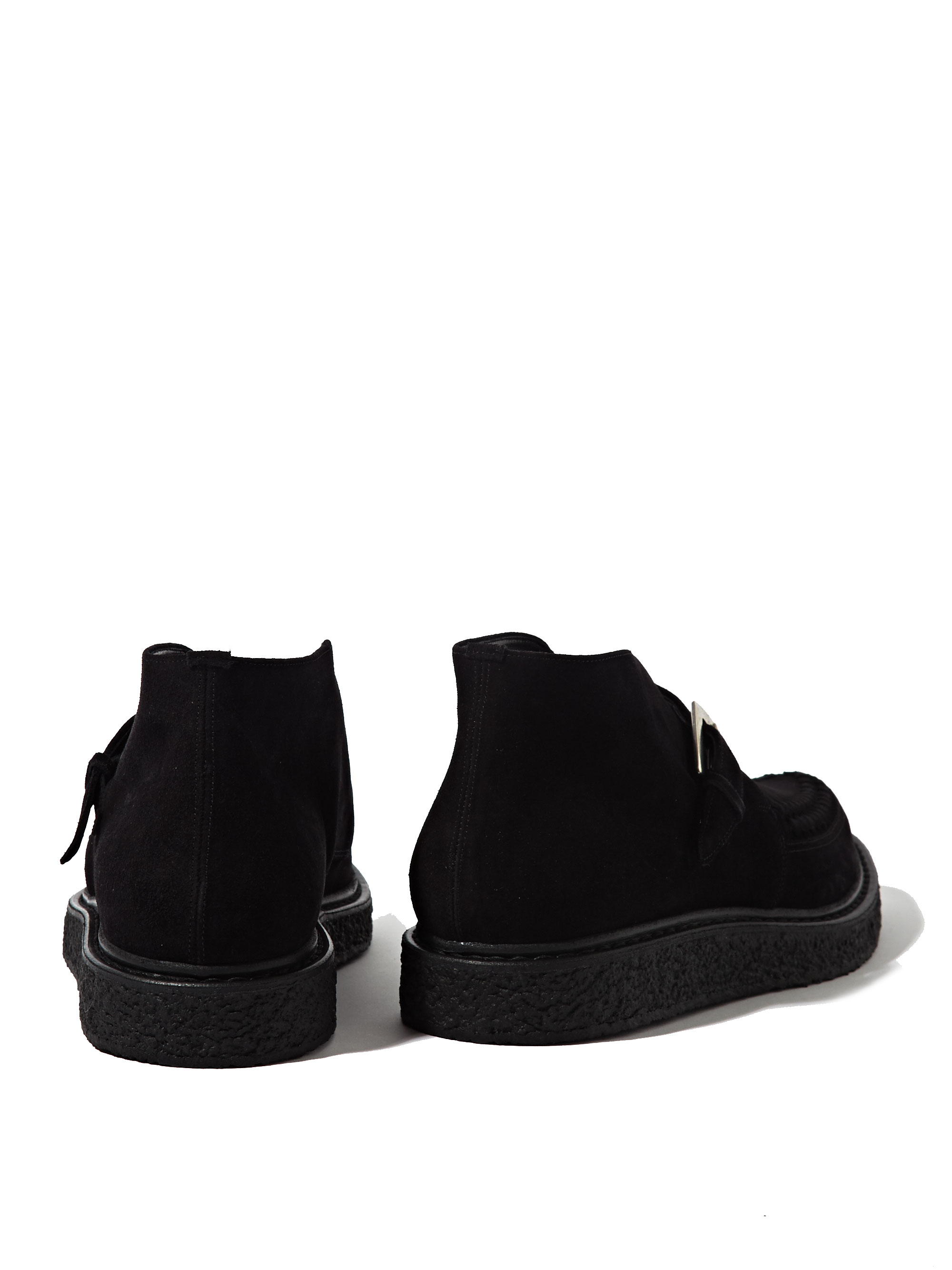 black suede creeper shoes