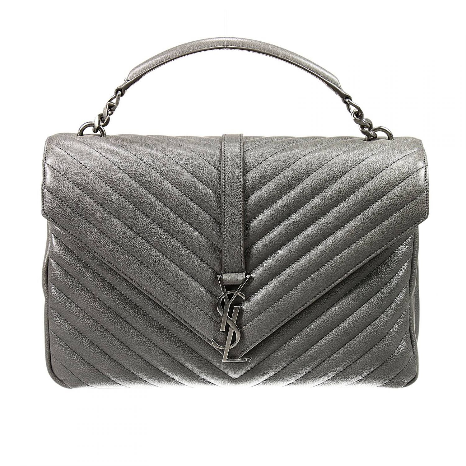 ysl grey college bag